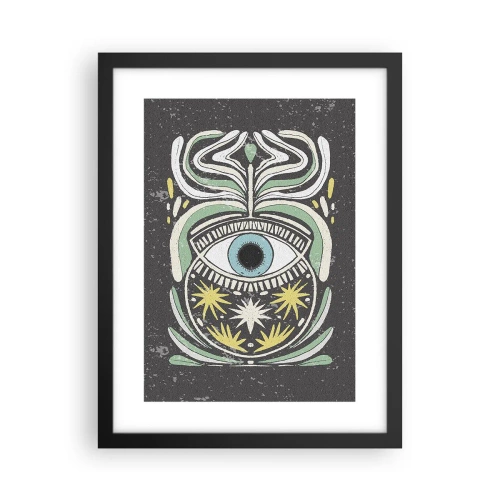 Póster en marco negro - Rituales tribales - 30x40 cm