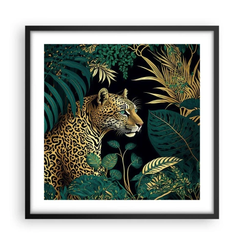 Póster en marco negro - El anfitrión en la jungla - 50x50 cm