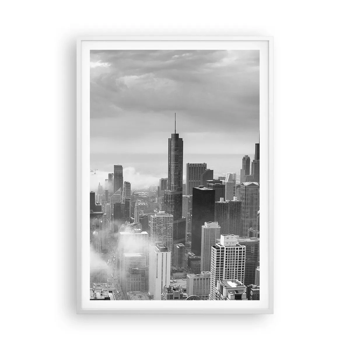 Póster en marco blanco - Paisaje americano - 70x100 cm