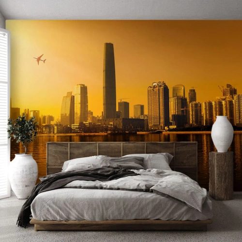 Fotomural Standard Eco - La ciudad dorada - Paisaje, Ciudad, Arquitectura - 200x140 cm