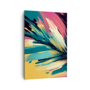 Cuadro sobre lienzo - Impresión de Imagen - Una composición abstracta en colores intensos y contrastantes. - 70x100cm - Composición - una explosión de alegría - Decoración de pared moderna para salón y dormitorio ARTTOR