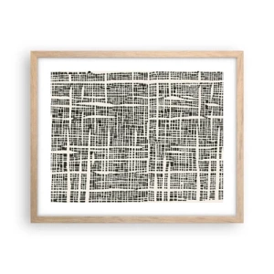 Póster en marco roble claro - Composición del tejido - 50x40 cm