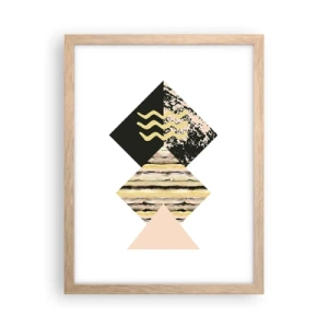 Póster en marco roble claro - No es tan sencillo - 30x40 cm