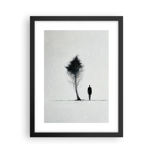 Póster en marco negro - Todos deambulamos alguna vez - 30x40 cm