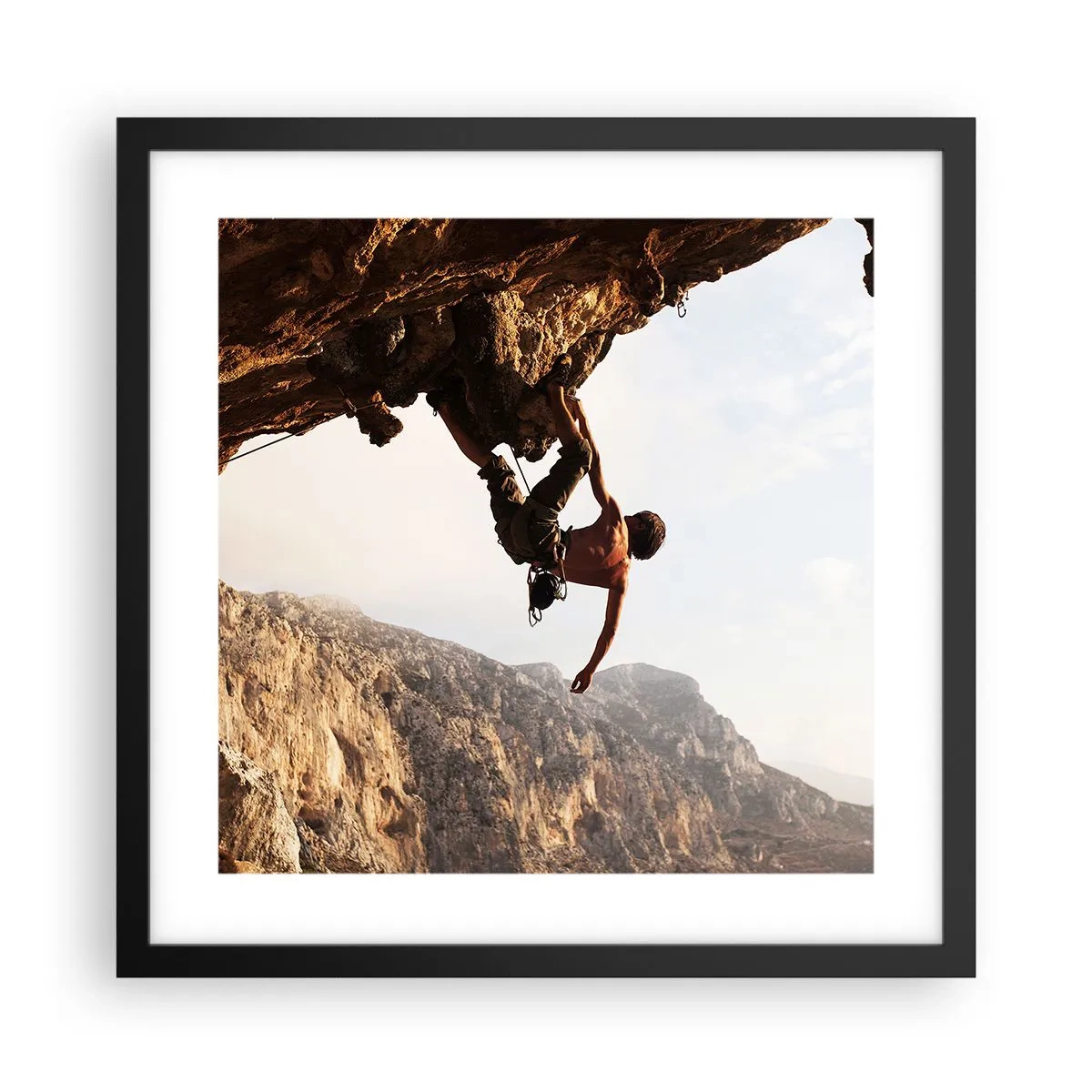 Póster en marco negro - Un mundo en la roca - 40x40 cm