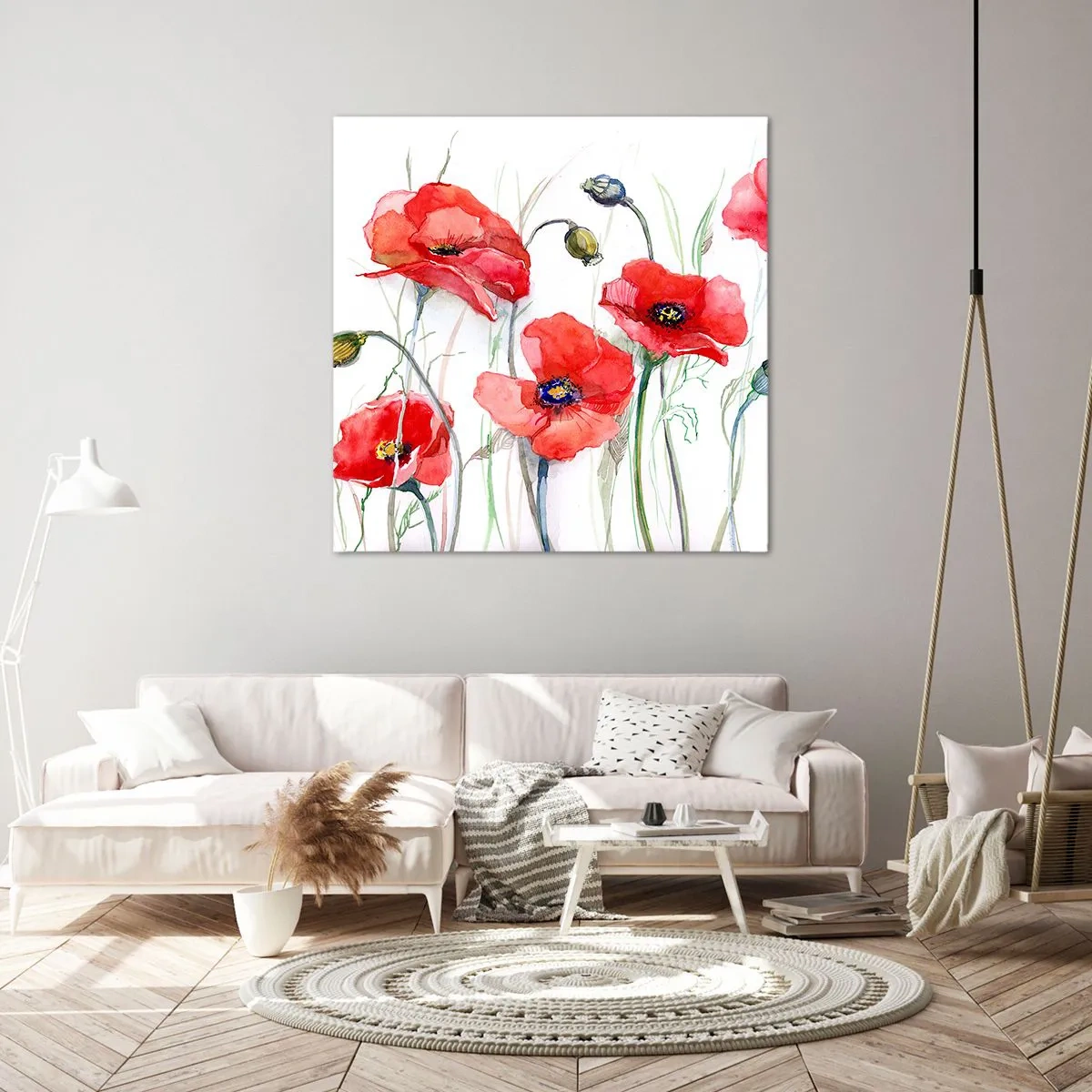 Cuadro sobre lienzo - Impresión de Imagen - Flores polacas - 30x30 cm