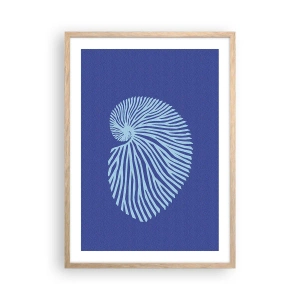 Póster en marco roble claro - Nacimiento de una concha - 50x70 cm