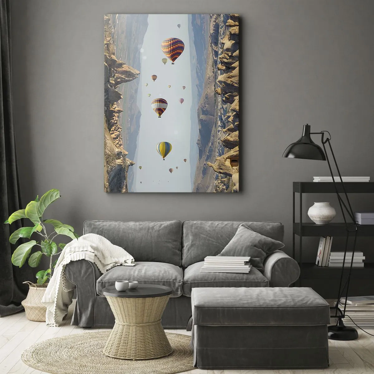 Cuadro sobre lienzo - Impresión de Imagen - Aquí todo es posible - 55x100 cm