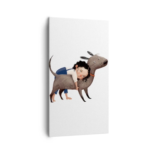 Cuadro sobre lienzo - Impresión de Imagen - Mejores amigos - 45x80 cm