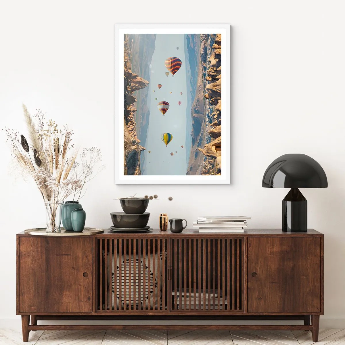 Póster en marco blanco - Aquí todo es posible - 70x100 cm