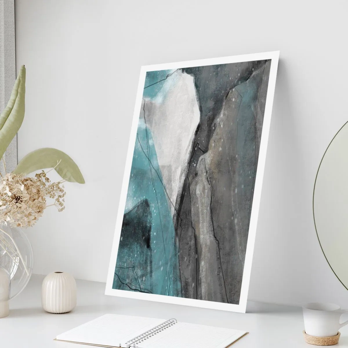 Póster - Abstracción: rocas y hielo - 40x50 cm