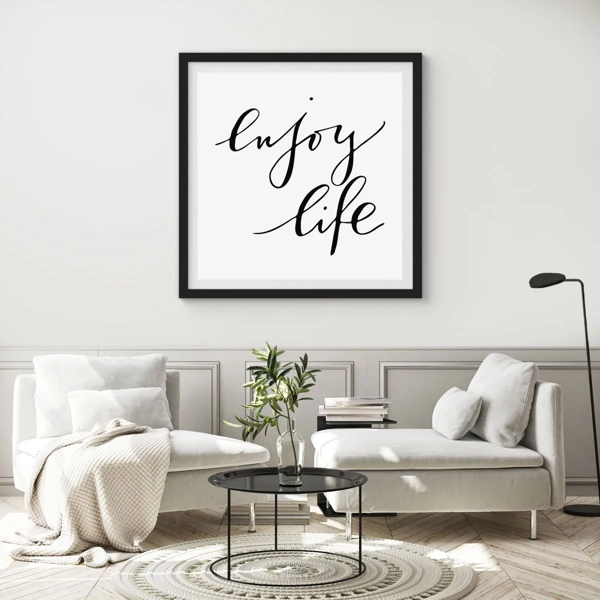 Póster en marco negro - Nada que añadir... - 40x40 cm