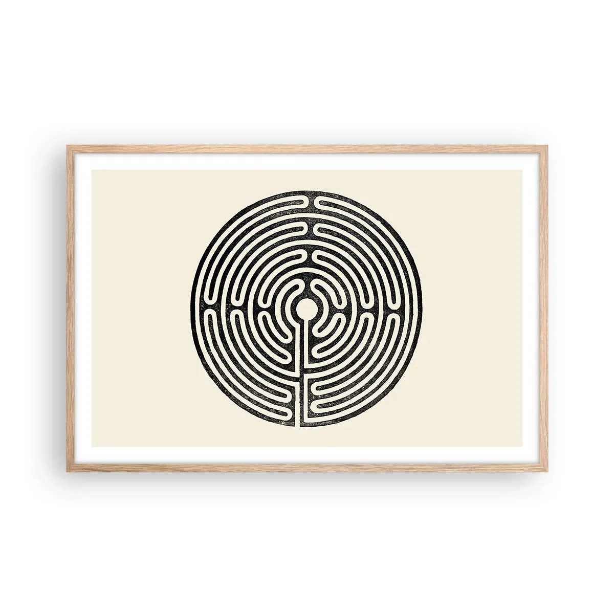 Póster en marco roble claro - Orden misterioso - 91x61 cm