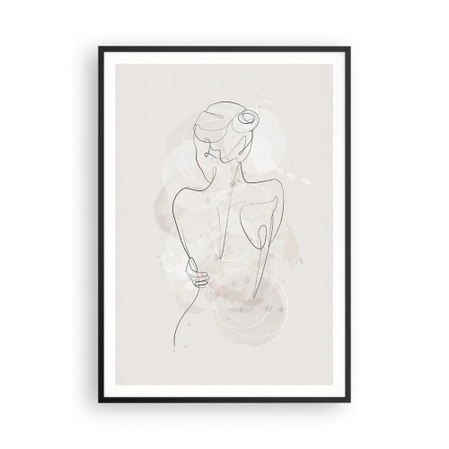 Póster en marco negro - Como un cuerpo sensible - 70x100 cm