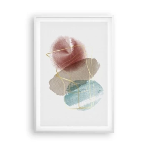 Póster en marco blanco - Abstracción coral del espacio - 61x91 cm