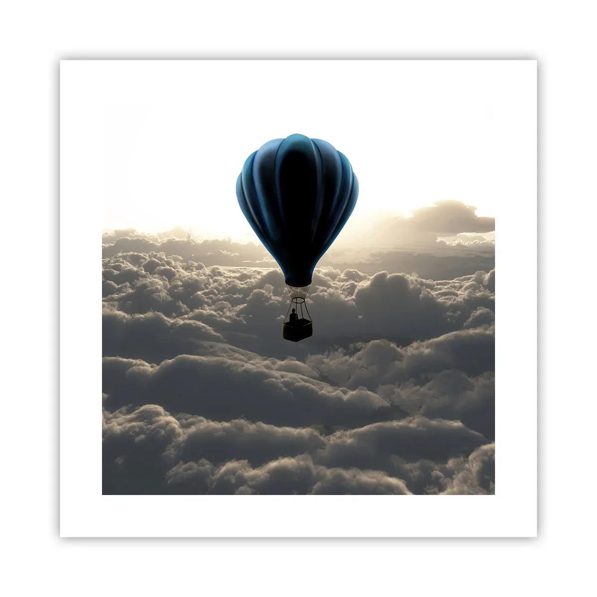 Póster - Un viajero por encima de las nubes - 40x40 cm