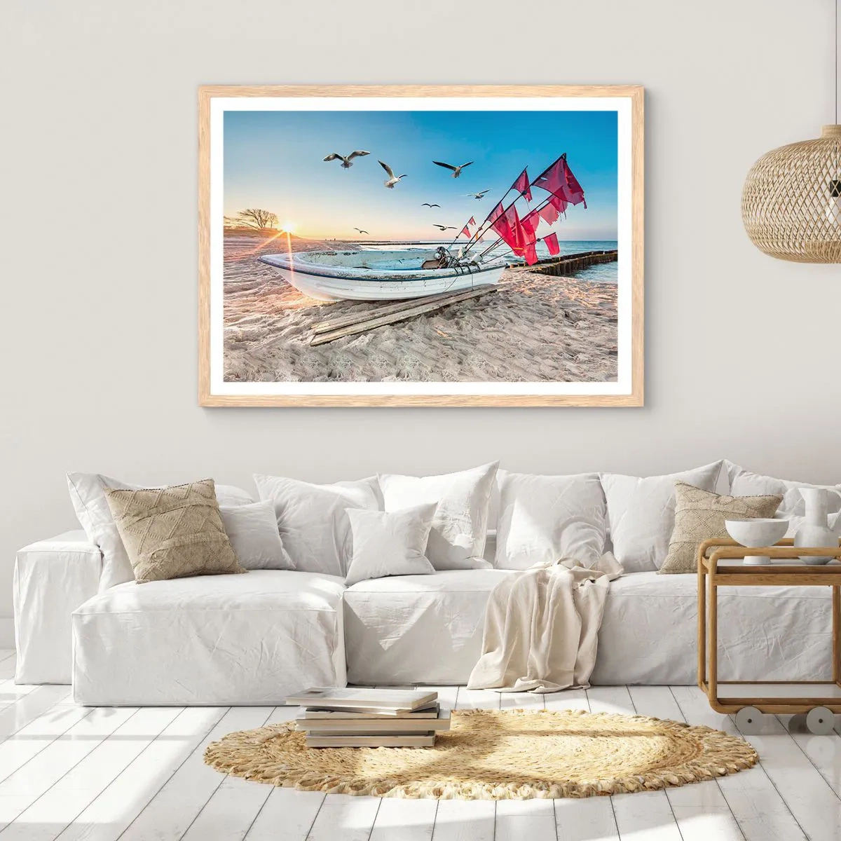 Póster en marco roble claro - Un merecido descanso - 40x30 cm