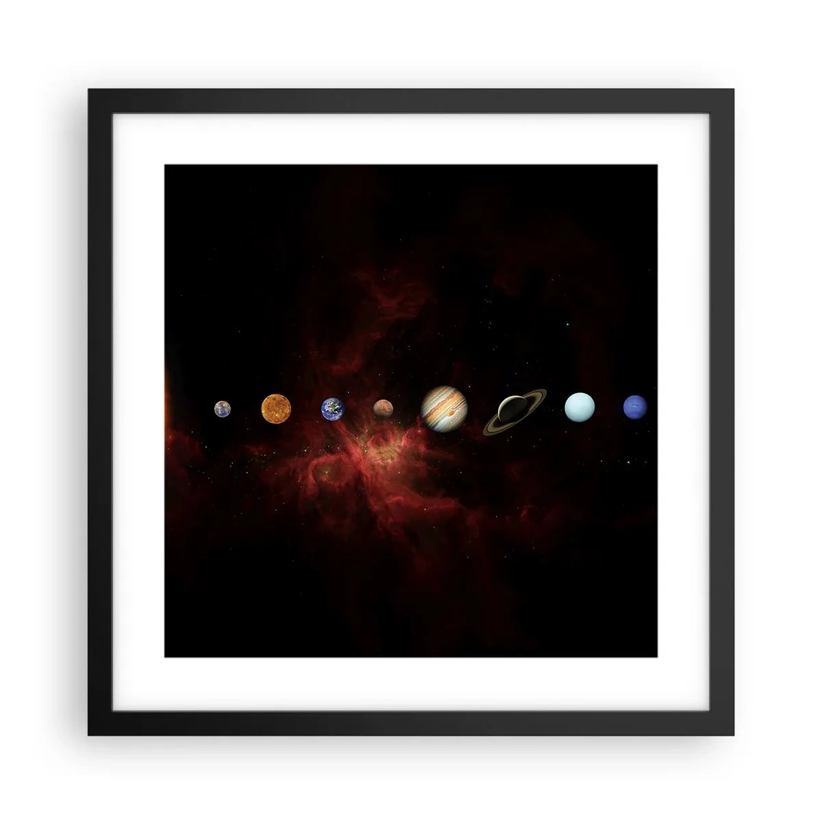 Póster en marco negro - Nuestro barrio - 40x40 cm