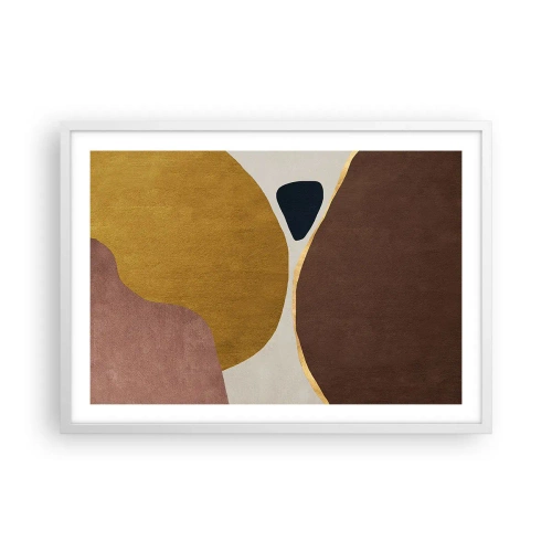 Póster en marco blanco - Abstracción - un lugar en el espacio - 70x50 cm