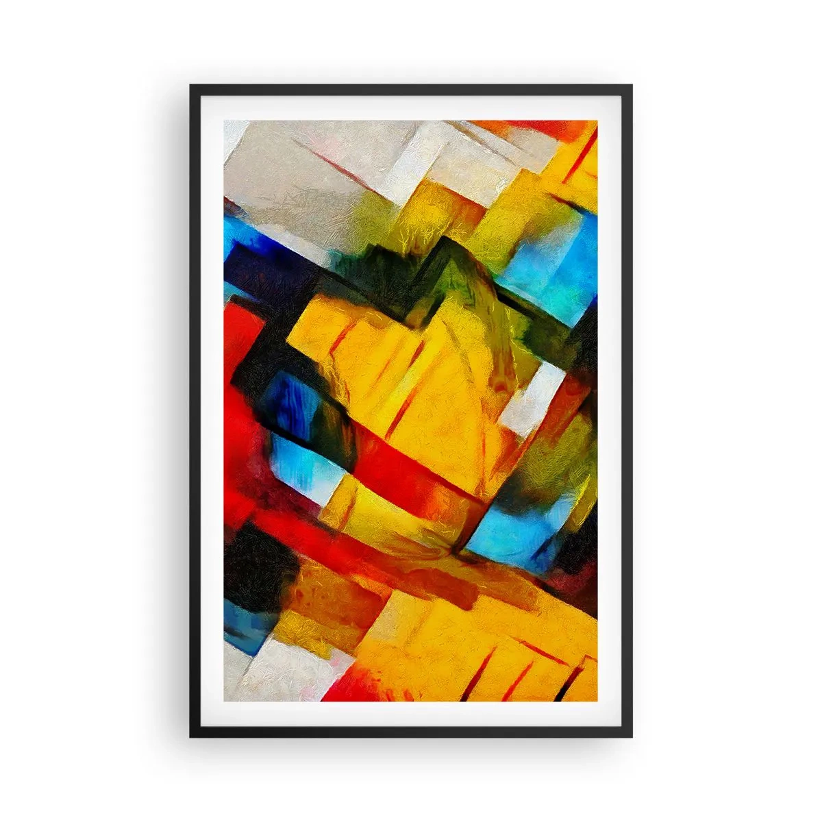 Póster en marco negro - Un popurrí multicolor - 61x91 cm