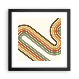 Póster en marco negro - Zigzagueando hasta su destino - 30x30 cm