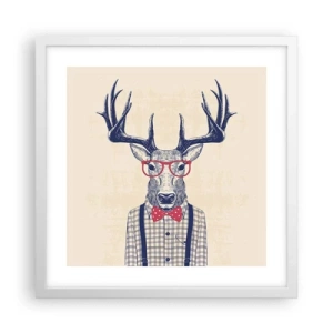 Póster en marco blanco - Una extravagancia lúdica - 40x40 cm