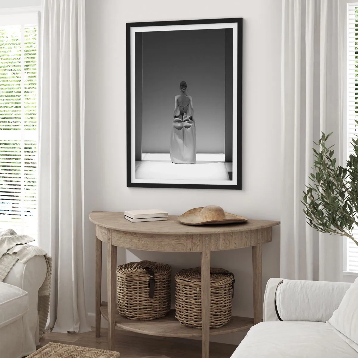 Póster en marco negro - Sencillez refinada - 70x100 cm