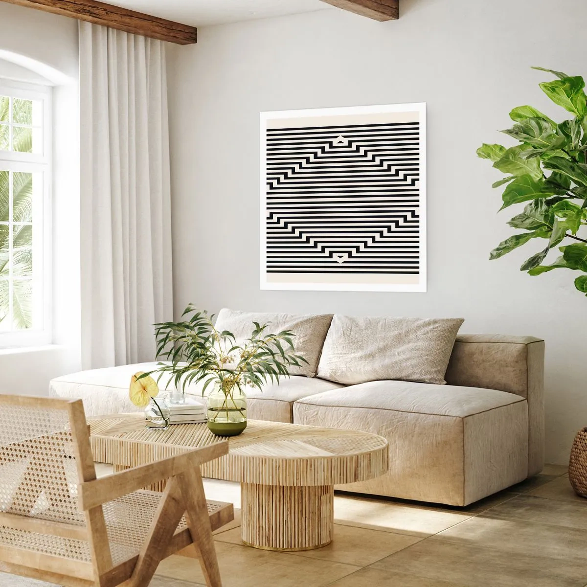 Póster - Ilusión geométrica - 60x60 cm