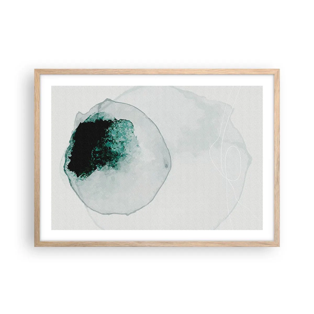 Póster en marco roble claro - En una gota de agua - 70x50 cm