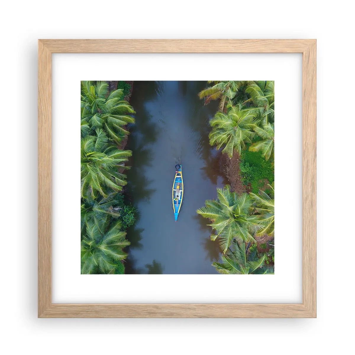 Póster en marco roble claro - En un sendero tropical - 30x30 cm