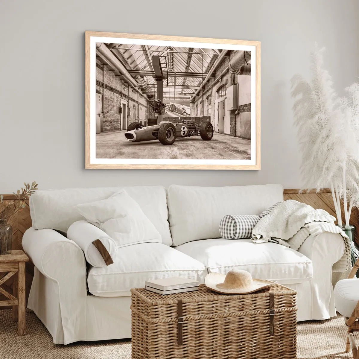 Póster en marco roble claro - El descanso del vencedor - 100x70 cm