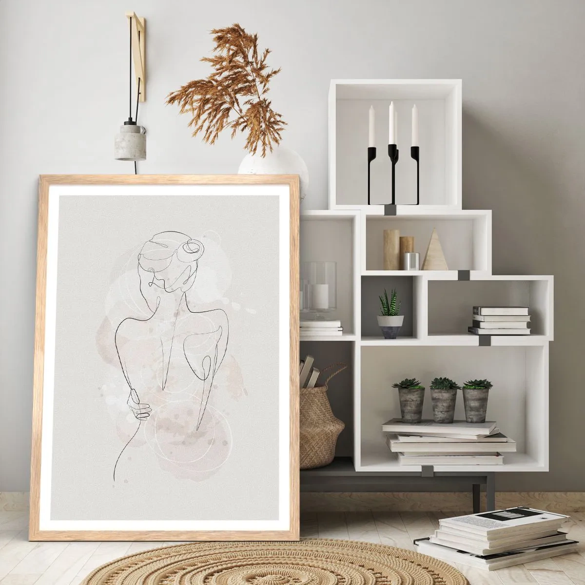 Póster en marco roble claro - Como un cuerpo sensible - 30x40 cm