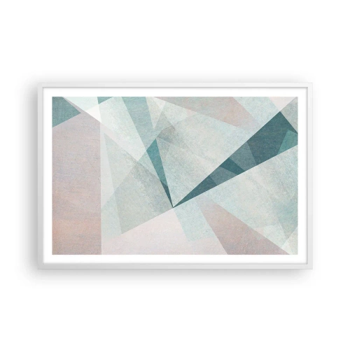 Póster en marco blanco - Tranquilo pero dinámico - 91x61 cm