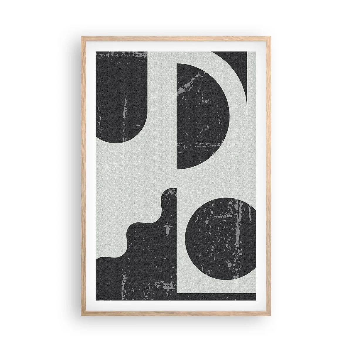 Póster en marco roble claro - Composición arriba y abajo - 61x91 cm