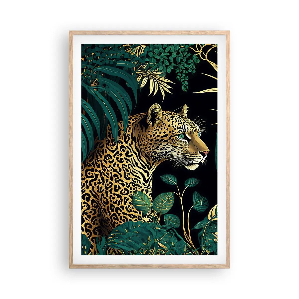Póster en marco roble claro - El anfitrión en la jungla - 61x91 cm