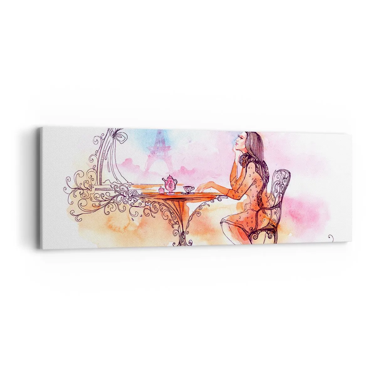 Cuadro sobre lienzo - Impresión de Imagen - Estilo parisino - 90x30 cm