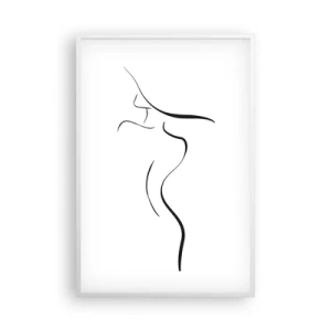 Póster en marco blanco - Escurridiza como una ola - 61x91 cm