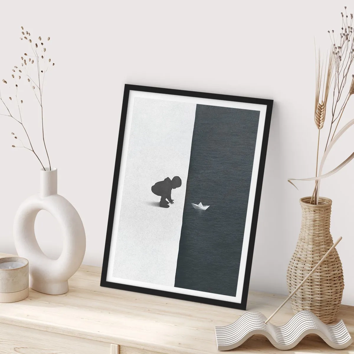 Póster en marco negro - Una gran expedición náutica - 61x91 cm