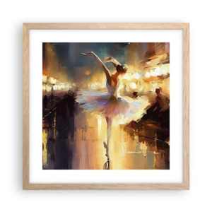 Póster en marco roble claro - Un milagro en la calle - 40x40 cm