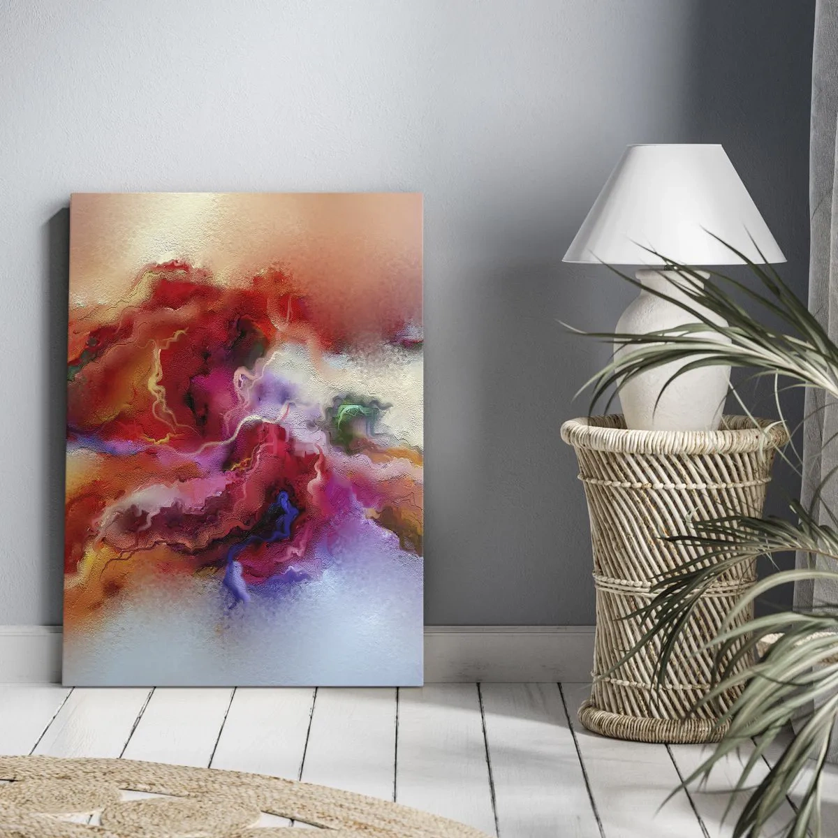 Cuadro sobre lienzo - Impresión de Imagen - Cómo atrapar los sueños: el humo - 55x100 cm