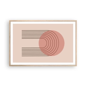 Póster en marco roble claro - Atracción irresistible - 91x61 cm