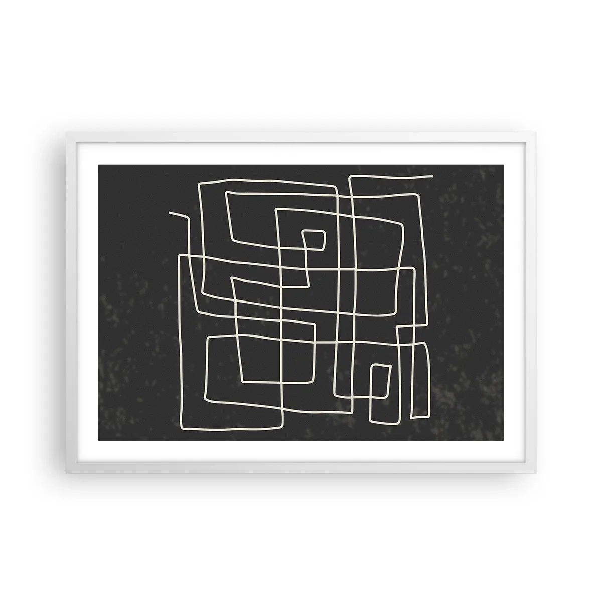 Póster en marco blanco - No es tan sencillo - 70x50 cm