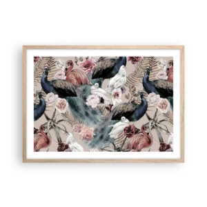 Póster en marco roble claro - En un jardín de palacio - 70x50 cm