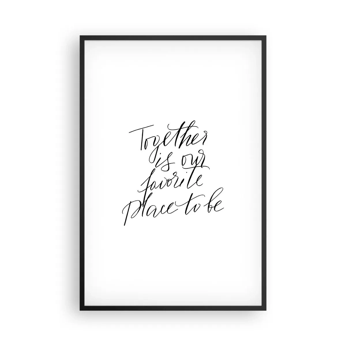 Póster en marco negro - ¿Tú también lo sientes? - 61x91 cm