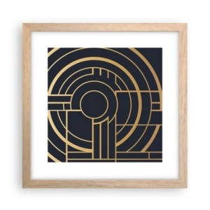 Póster en marco roble claro - Giro de los elementos - 30x30 cm