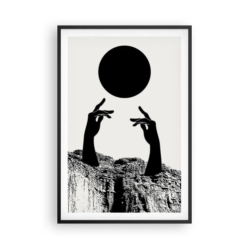Póster en marco negro - Composición surrealista: el sol y el resto - 61x91 cm