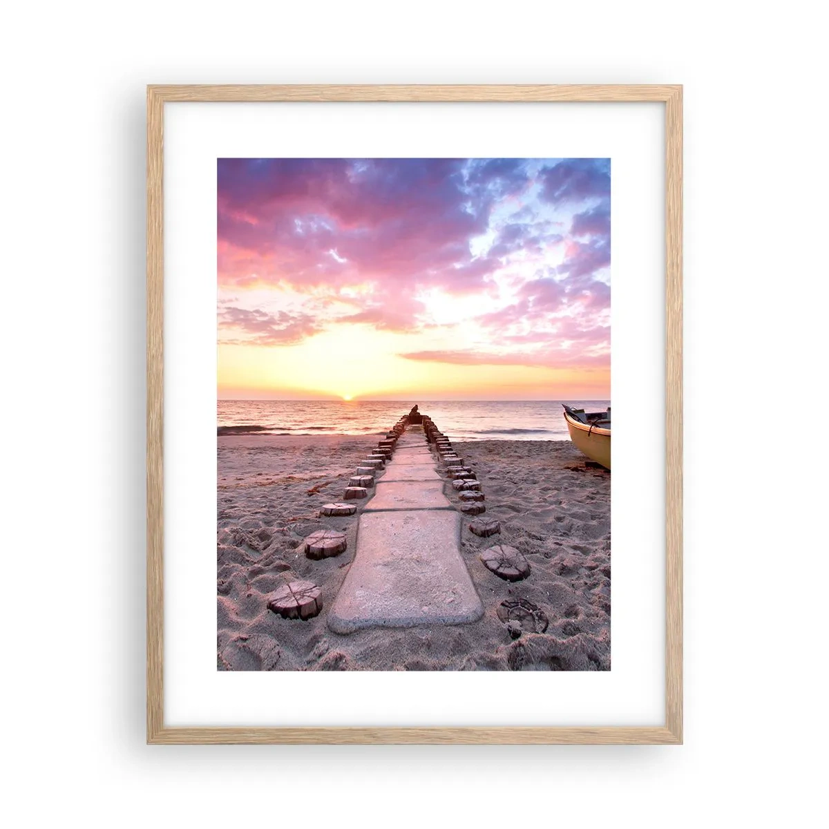 Póster en marco roble claro - Un momento de profunda experiencia - 40x50 cm