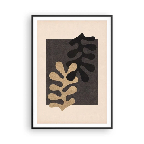 Póster en marco negro - Ausencia y complemento - 70x100 cm