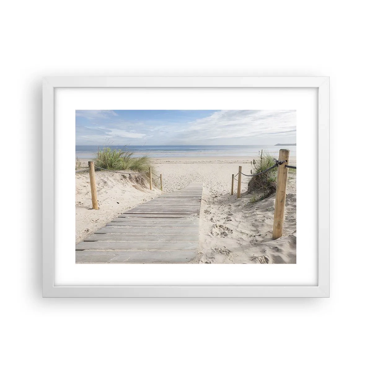 Póster en marco blanco - Hasta el horizonte - 40x30 cm