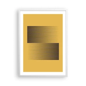 Póster en marco blanco - Cuadrado de opuestos - 50x70 cm